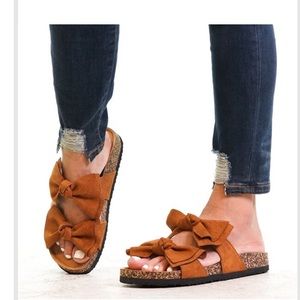 Shoes | Birkenstock Style Bow Sandal | Poshmark
